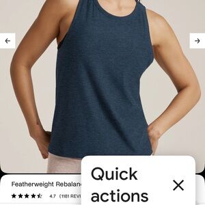 Women's Navy Beyond Yoga Brown Sports tank. Brand new with tags.